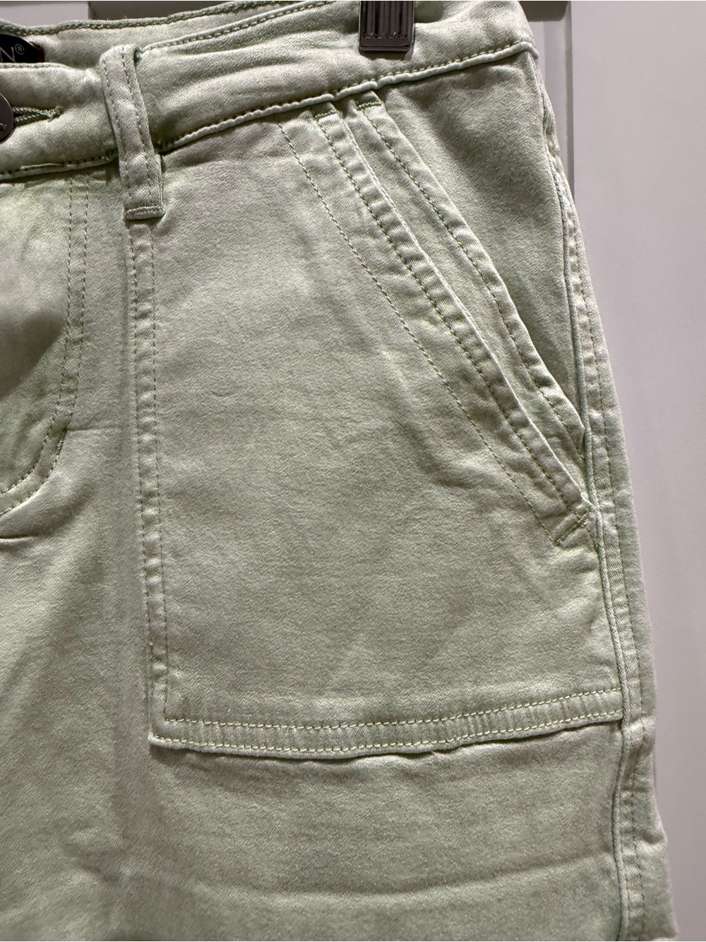 Dear John Mint Green Utility Denim Shorts - Picture 2 of 4